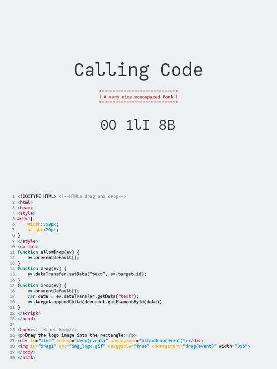 Calling Code Regular