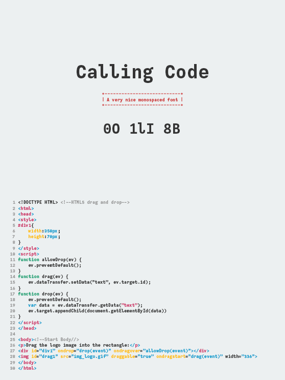Calling Code Bold