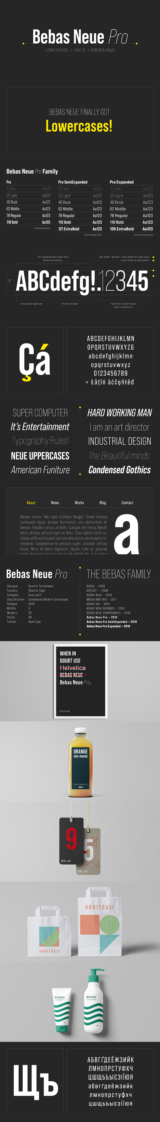 Bebas Neue Pro Family Package