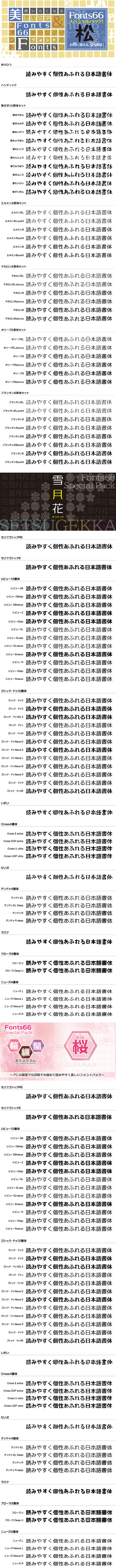 コンプリートパック 109書体