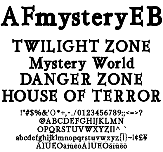 ミステリーな欧文 AFmysteryEB