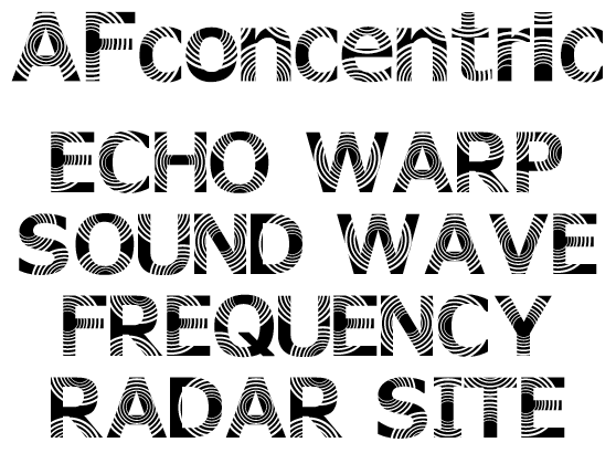 同心円な欧文 AFconcentric