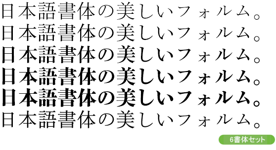 イワタ明朝体オールドPr6/Pr6N 6書体セット