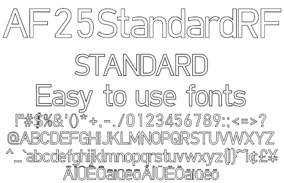 本文と見出しに使える欧文フォント AF25StandardRF