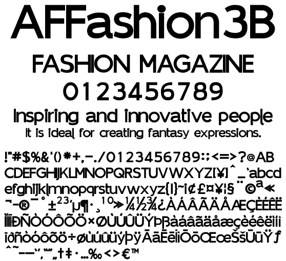 ファッション系 欧文ォント AFFashion3B