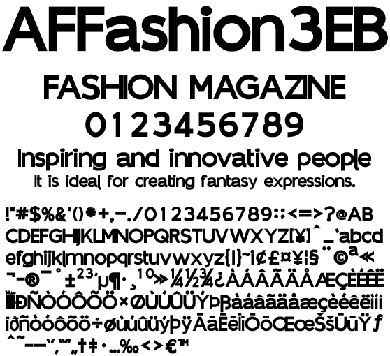 ファッション系 欧文ォント AFFashion3EB