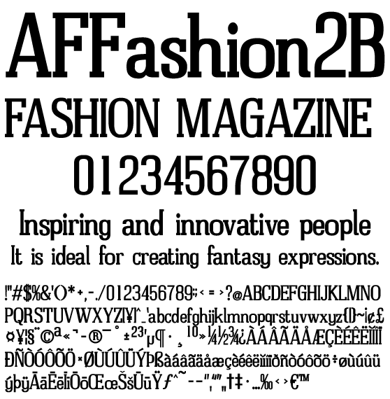 ファッション系 欧文ォント AFFashion2B
