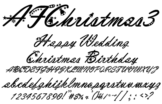 アンティークな筆記体 AFChristmas3