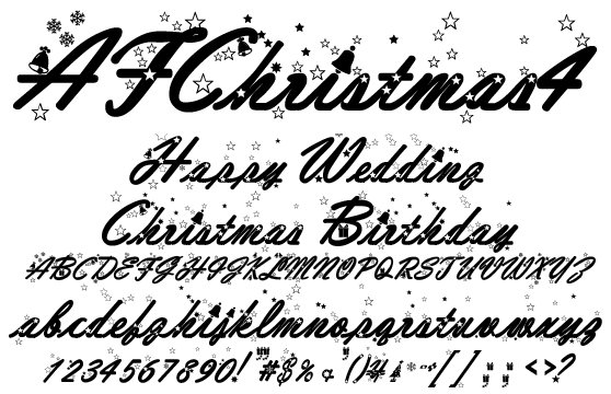 アンティークな筆記体 AFChristmas4