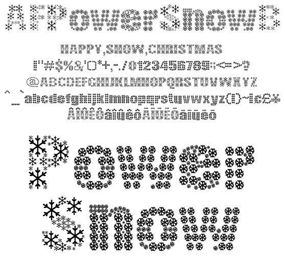 雪の結晶をイメージした欧文 AFPowerSnowB