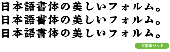 中世安竹体 方広BK Combination 3