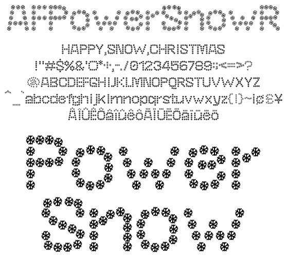 雪の結晶をイメージした欧文 AFPowerSnowR
