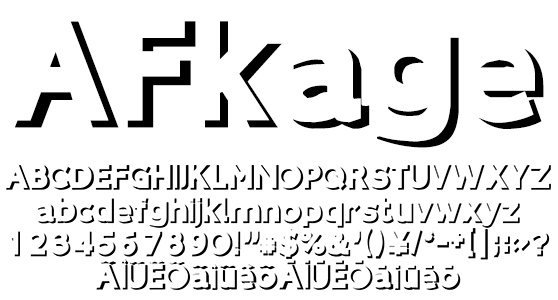 影文字欧文 AFkage