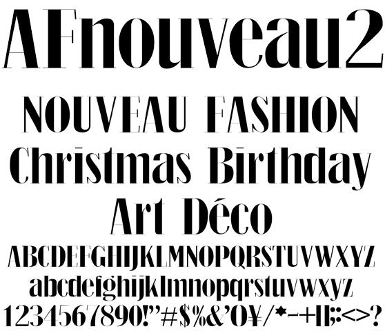 アールデコ調な欧文 AFnouveau2