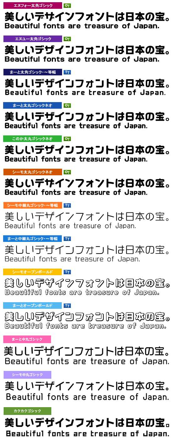 CFONT日本語13書体特別セット