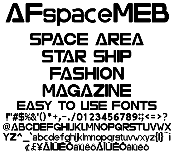 大見出し専用欧文フォント AFspaceMEB