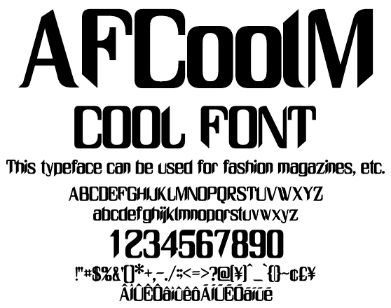 お洒落系欧文 AFCoolM