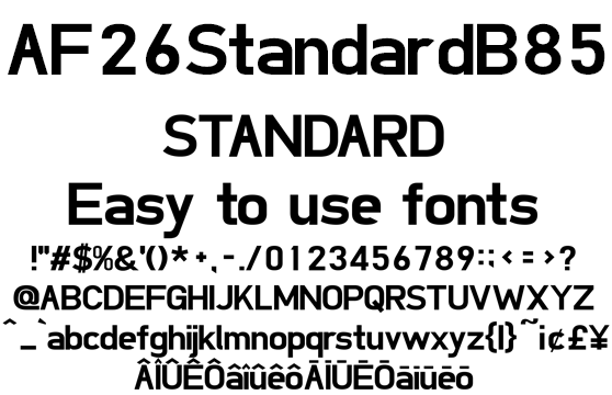 本文と見出しに使える欧文フォント AF26StandardB85
