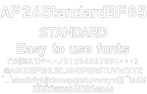 本文と見出しに使える欧文フォント AF26StandardBF85