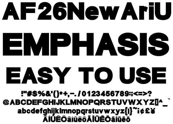 極太サンセリフ AF26NewAriU