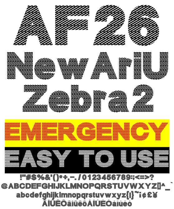 ゼブラ欧文 AF26NewAriUZebra2