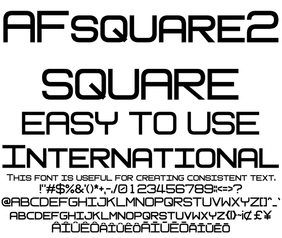 四角ボディな欧文 AFsquare2