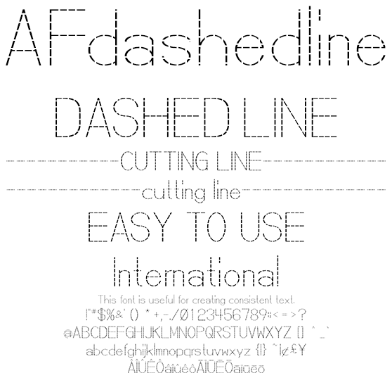 破線欧文 AFdashedline