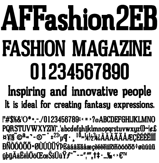 ファッション系 欧文ォント AFFashion2EB