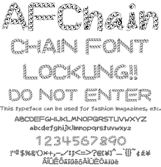 チェーン欧文 AFChain
