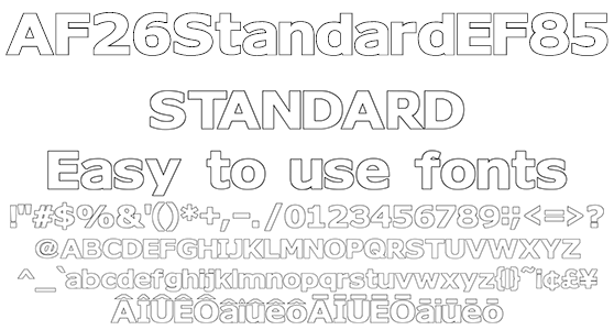 本文と見出しに使える欧文フォント AF26StandardEF85
