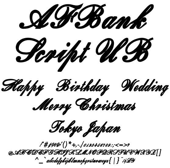 デコレーション欧文 AFBankScriptUB