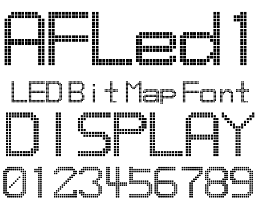 LEDBitMap風欧文 AFLed1