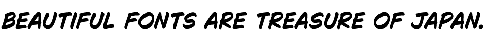 Iwata Clip Studio Comic Bold Italic 書体見本