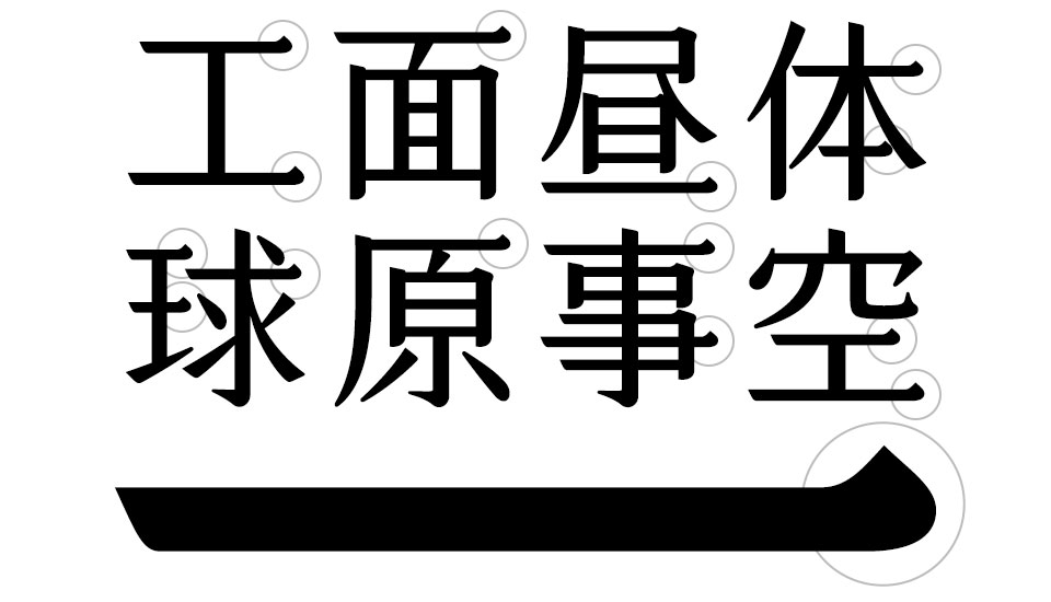 凝明朝体 横画の終わりが、クリームのようにゆるやかに反る美しさ