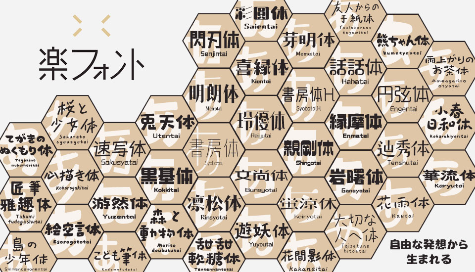 おすすめのフォント 楽フォント