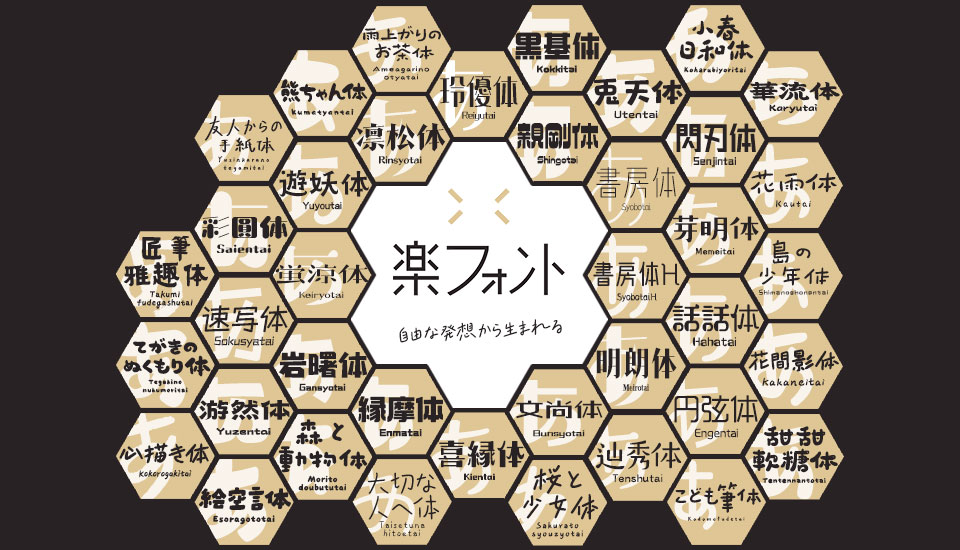 自由な発想から生まれる 楽フォント