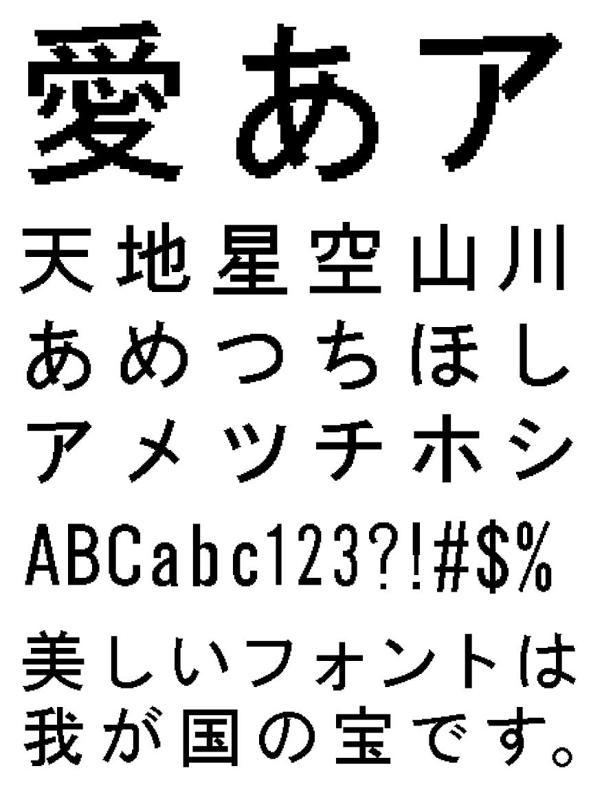 リコー フォント ドット HGドット_ゴシックB56-54