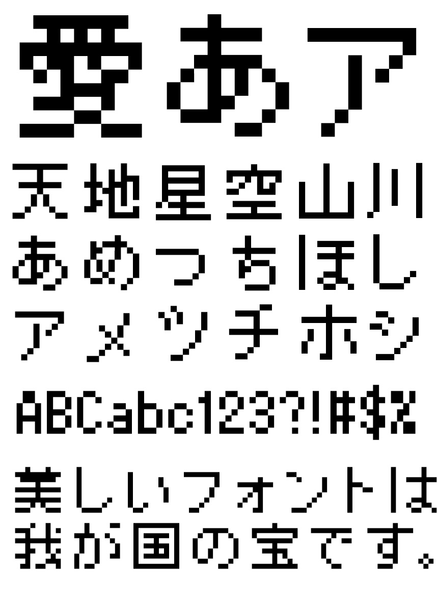 リコー フォント ドット HGドット_ゴシックM10-9