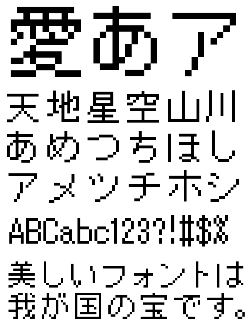 リコー フォント ドット HGドット_ゴシックM12-11