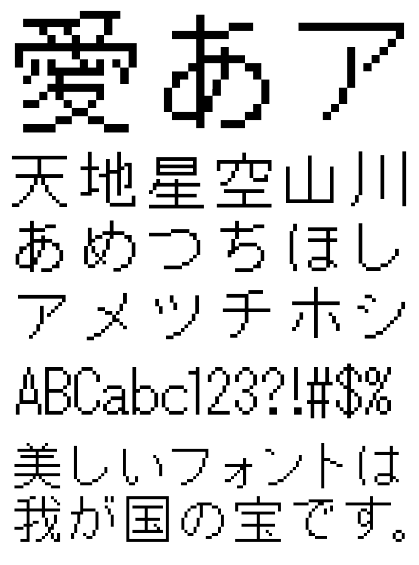 リコー フォント ドット HGドット_ゴシックM16-15