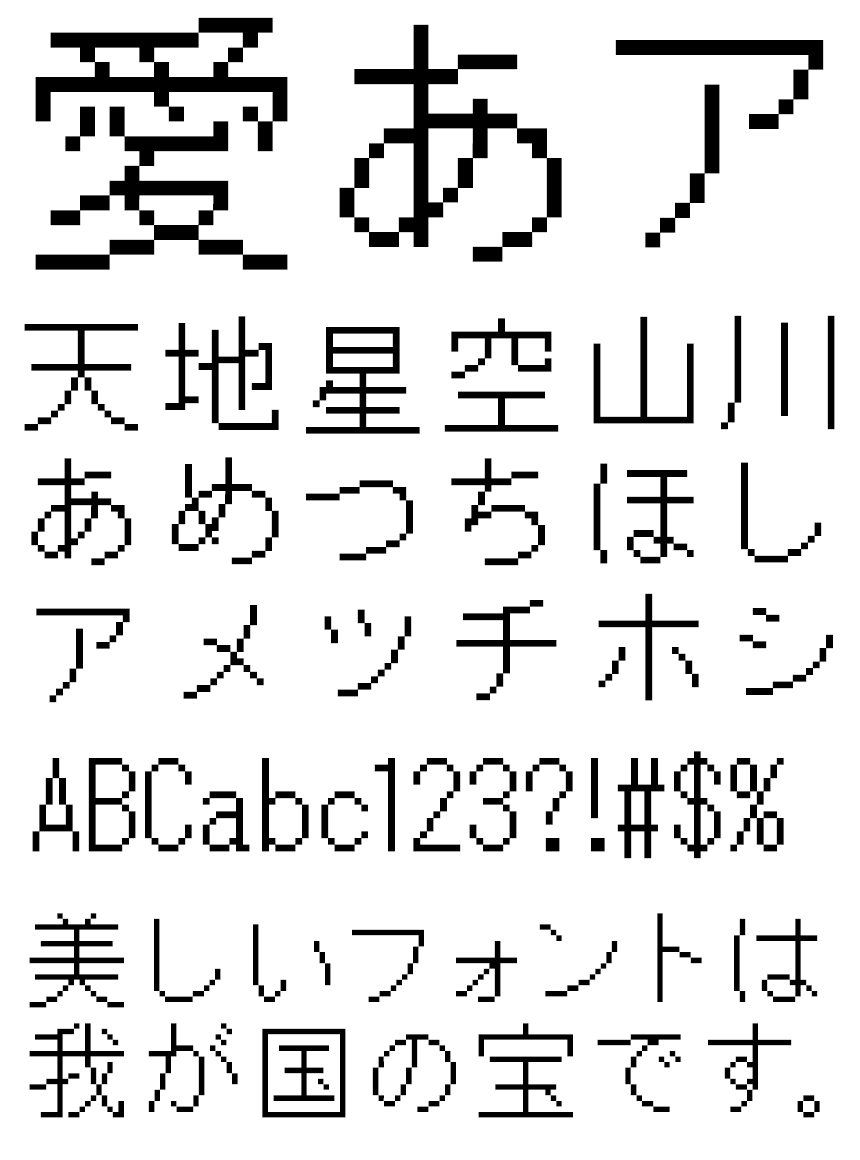 リコー フォント ドット HGドット_ゴシックM18-17