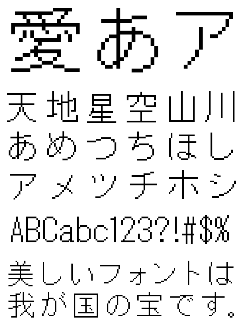 リコー フォント ドット HGドット_ゴシックM20-18