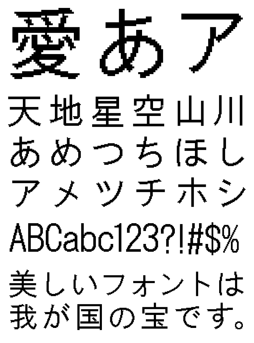 リコー フォント ドット HGドット_ゴシックM40-40