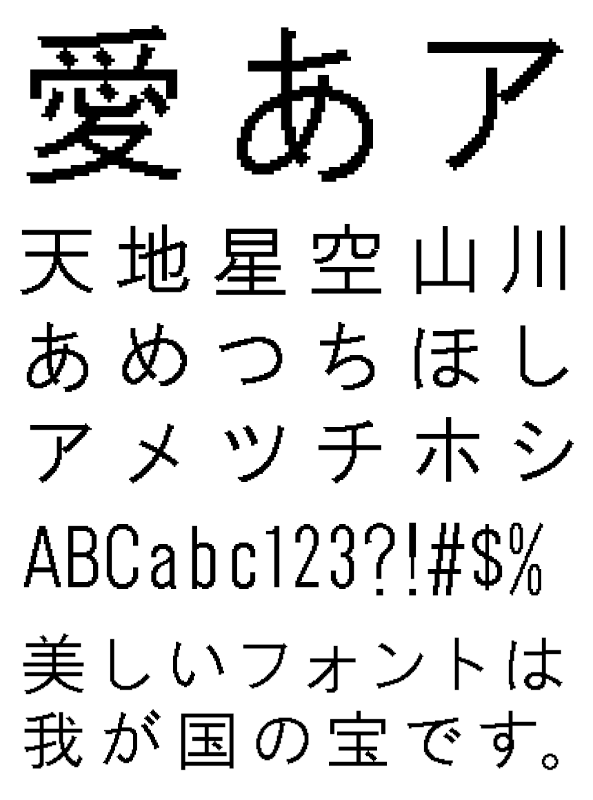 リコー フォント ドット HGドット_ゴシックM48-46