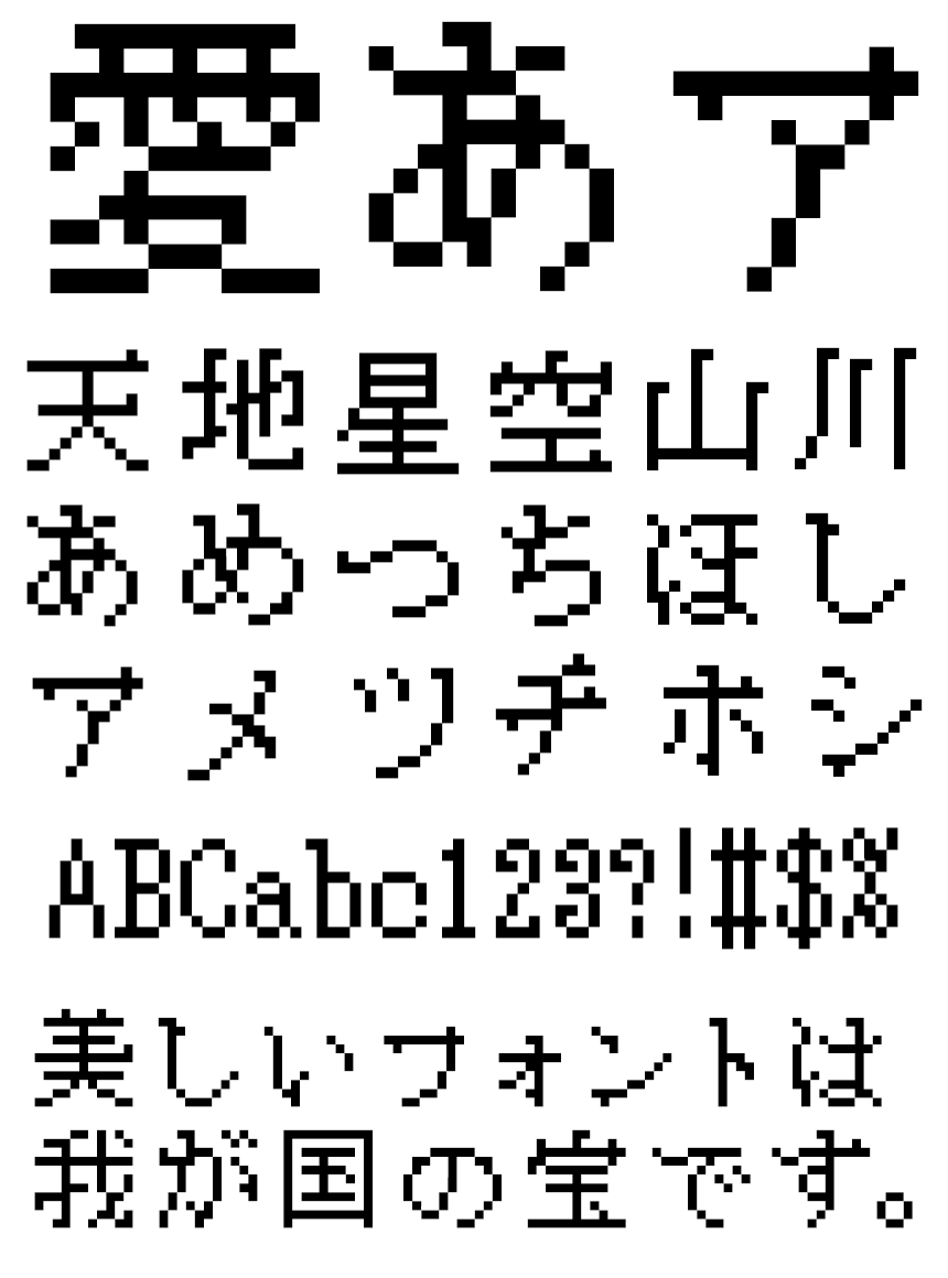 リコー フォント ドット HGドット_明朝M12-11