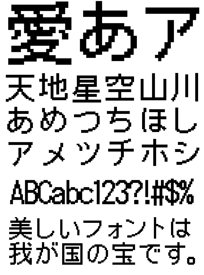 リコー フォント ドット HGドット_NewゴシックB20-20