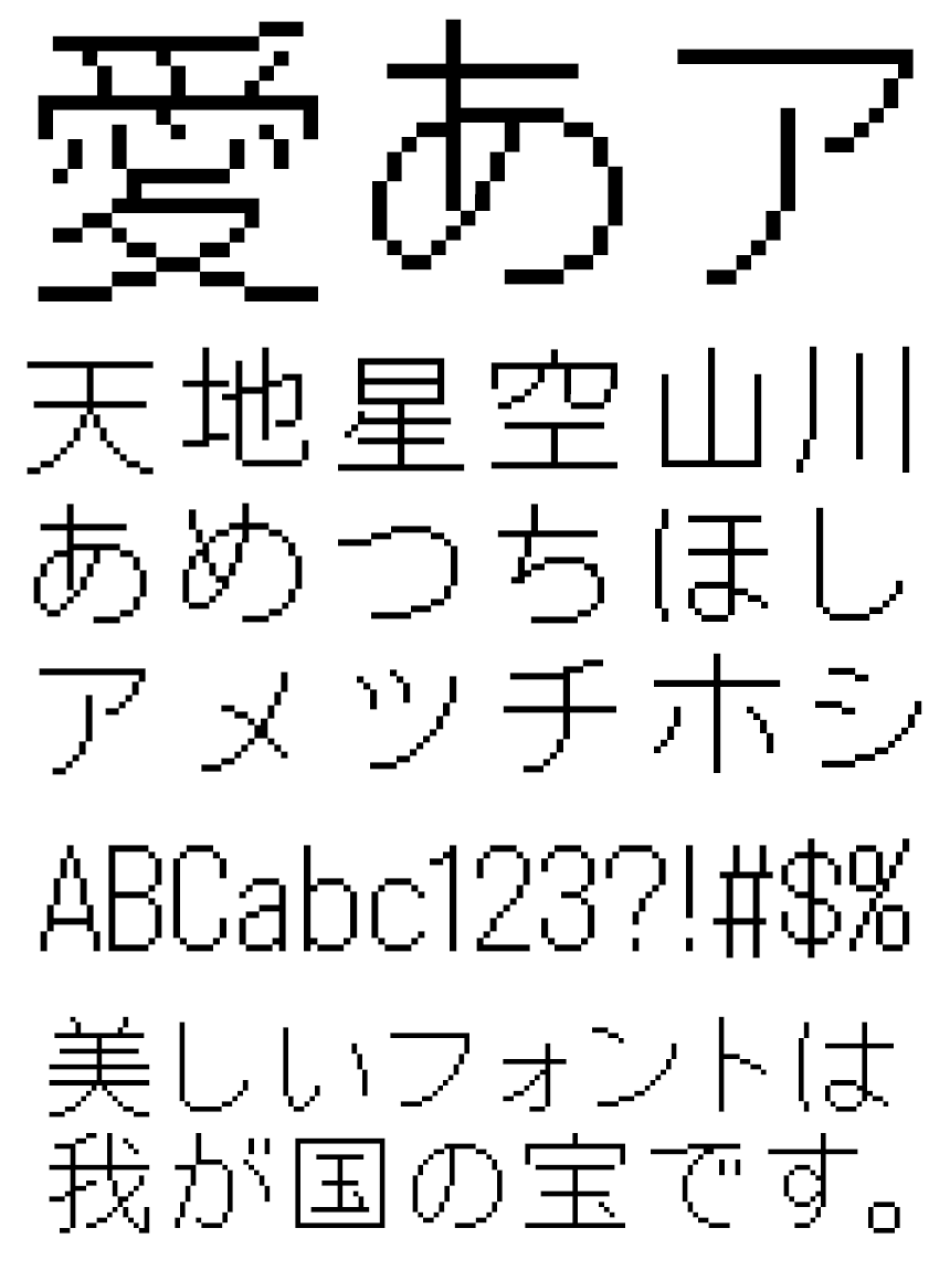 リコー フォント ドット HGドット_NewゴシックM20-19