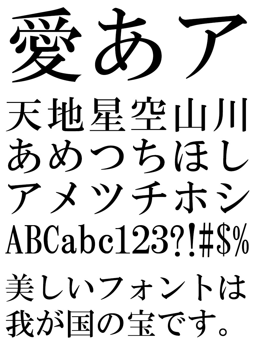 リコー フォント 丸ゴシック体 HG明朝B