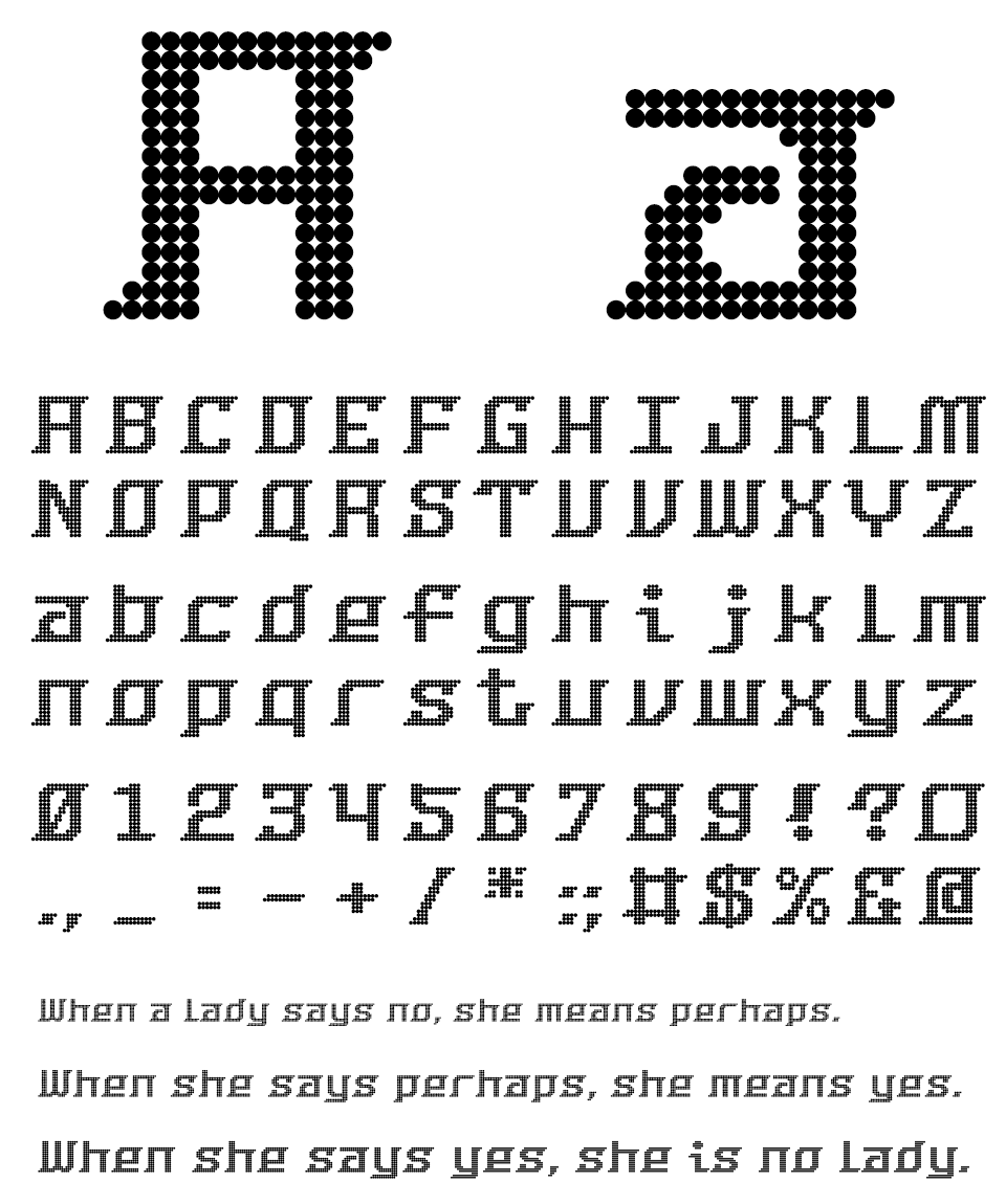 そらマート Dots Wizard 文字見本