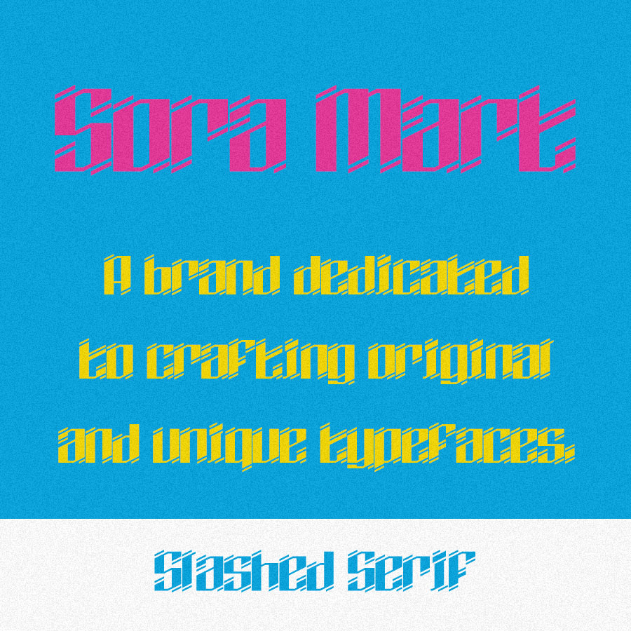,sora Slashed Serif イメージ